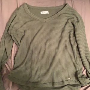 Hollister, long sleeve, green sweater